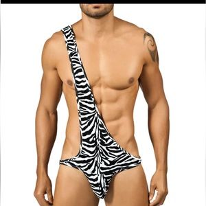 LG-XL Candyman Zebra Singlet Costume Outfit